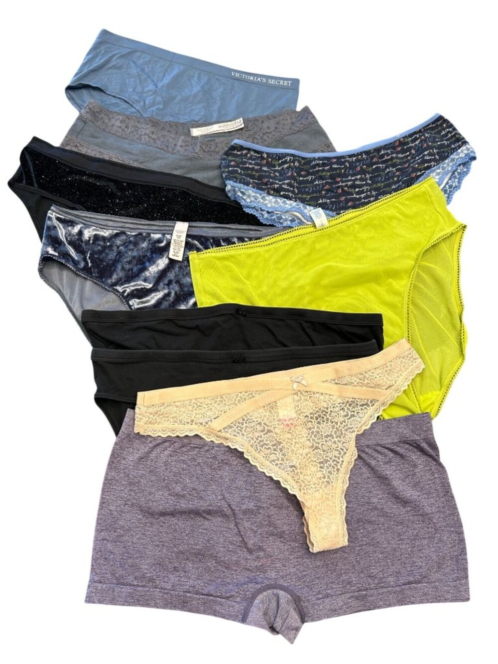 10 Victoria's Secret Hanes lot panties underwear XL VS NWOT